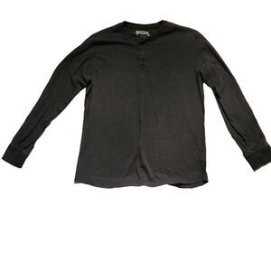 Levi's Men's Vintage Gray Long Sleeve Henley Top - Size Large